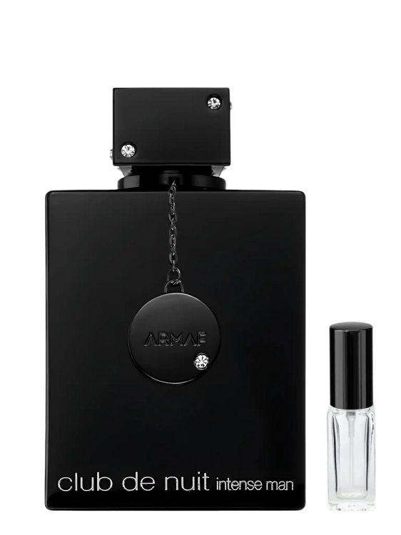 Club de Nuit Intense Man - odlewka męskich perfum dostępna w Perfame. Wyrazisty zapach z intensywnymi cytrusowymi i drzewnymi nutami.