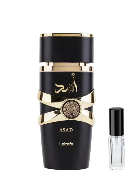Lattafa Asad - odlewka intensywnych perfum dostępna w Perfame. Wyjątkowy zapach z orientalnymi i przyprawowymi nutami.