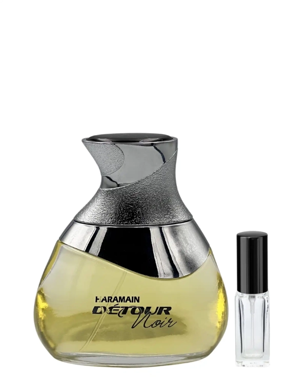Détour Noir Al Haramain Perfumes - odlewka intensywnych perfum dostępna w Perfame. Ciepły zapach z nutami wanilii i przypraw.