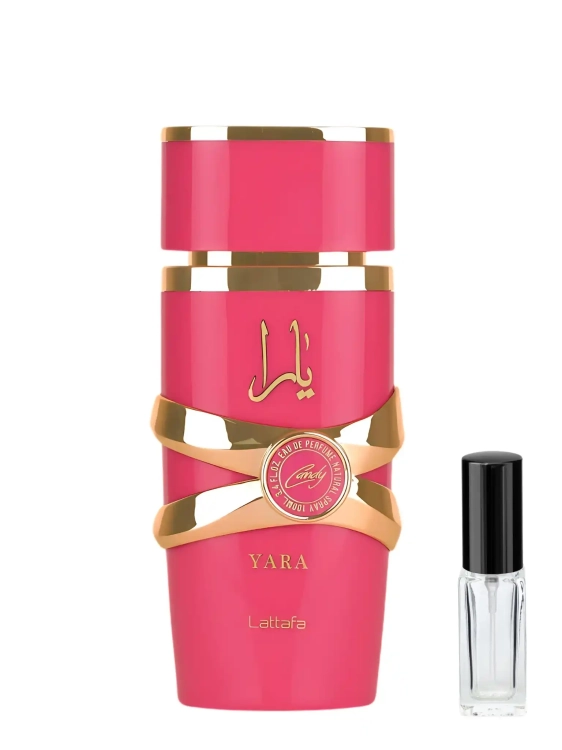 Yara Candy Lattafa Perfumes - odlewka kobiecych perfum dostępna w Perfame. Słodki, owocowy zapach idealny na co dzień.