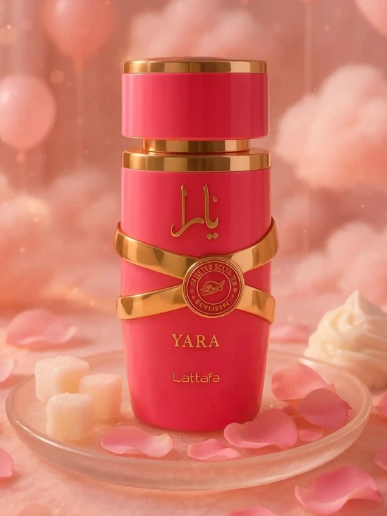 Yara Candy Lattafa Perfumes - odlewka kobiecych perfum dostępna w Perfame. Słodki, owocowy zapach idealny na co dzień.