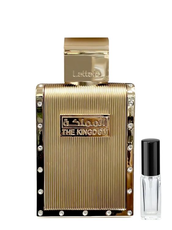 Lattafa The Kingdom for Men - odlewka orientalnych perfum dostępna w Perfame. Wyrazisty zapach z nutami oudu, przypraw i skóry.