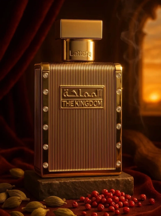 Lattafa The Kingdom for Men - odlewka orientalnych perfum dostępna w Perfame. Wyrazisty zapach z nutami oudu, przypraw i skóry.