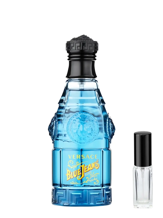 Blue Jeans Versace - odlewka męskich perfum dostępna w Perfame. Świeży zapach z nutami cytrusów, kwiatów i drewna.