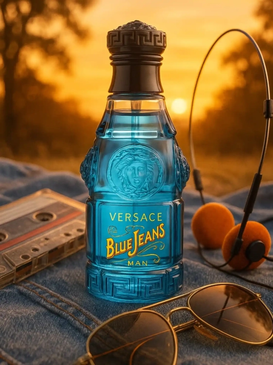 Blue Jeans Versace - odlewka męskich perfum dostępna w Perfame. Świeży zapach z nutami cytrusów, kwiatów i drewna.