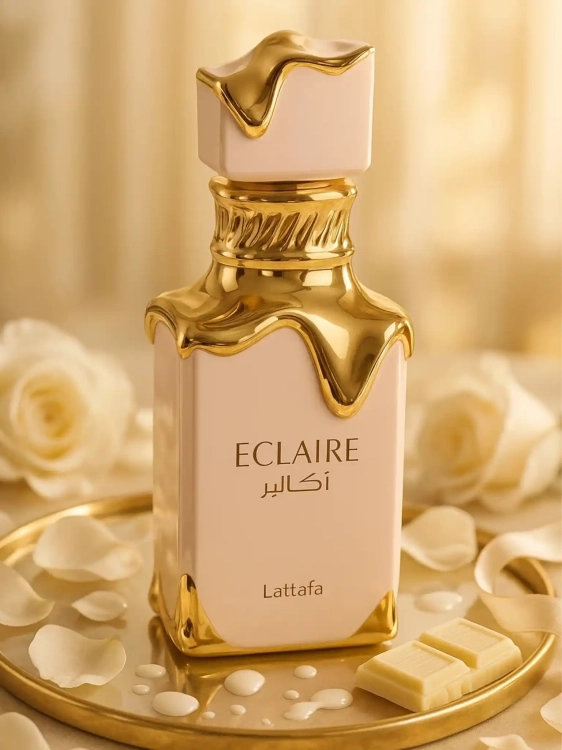 Eclaire Lattafa Perfumes - odlewka eleganckich perfum dostępna w Perfame. Wyrafinowany zapach o waniliowych i kwiatowych nutach.