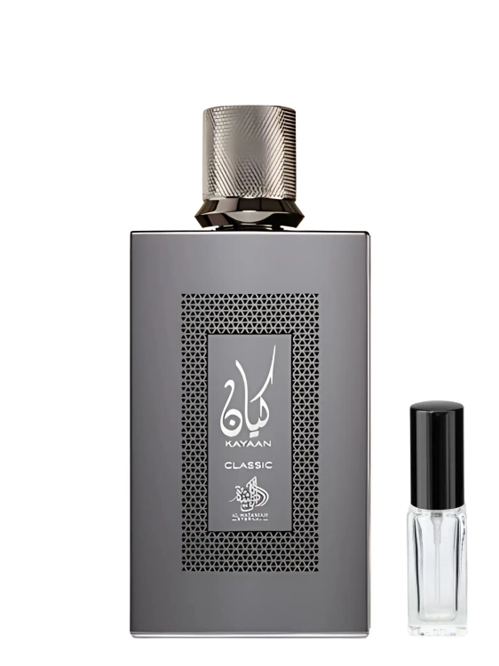 Kayaan Classic Al Wataniah - odlewka orientalnych perfum dostępna w Perfame. Wyrazisty zapach z nutami skóry i bursztynu.