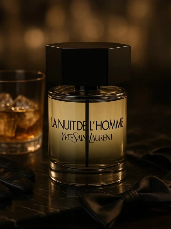 Yves Saint Laurent La Nuit de L’Homme – odlewka zmysłowych męskich perfum dostępna w Perfame. Uwodzicielski zapach z nutami kardamonu, lawendy i drzewa cedrowego.