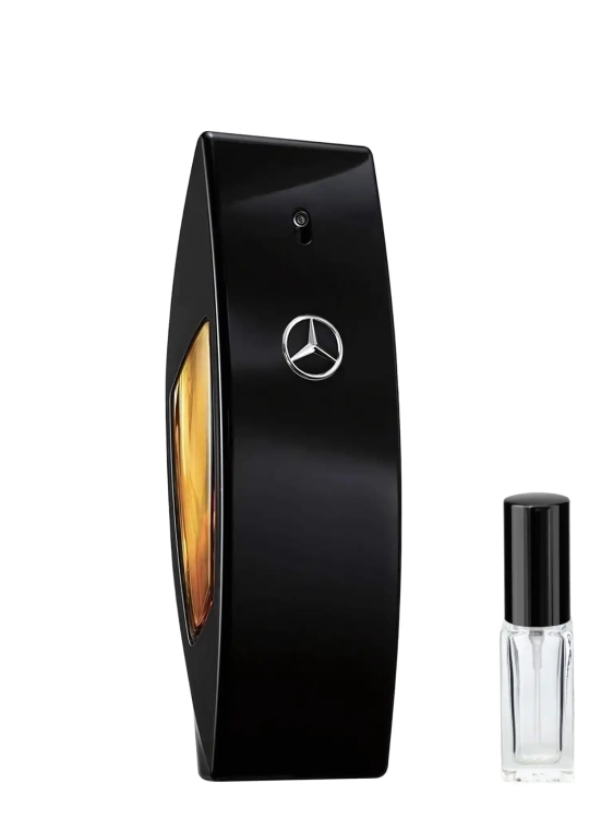 Mercedes Benz Club Black - odlewka męskich perfum dostępna w Perfame. Głęboki, orientalny zapach z nutami wanilii i kadzidła,