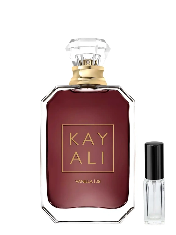 KAYALI VANILLA 28 - odlewka słodkich perfum dostępna w Perfame. Wyrazisty waniliowy zapach z nutami karmelu i bursztynu.