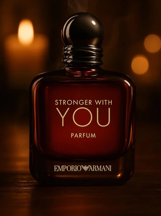 Armani Emporio Stronger With You Parfum - odlewka intensywnych męskich perfum dostępna w Perfame. Ciepły zapach z nutami kasztana, wanilii i drewna.