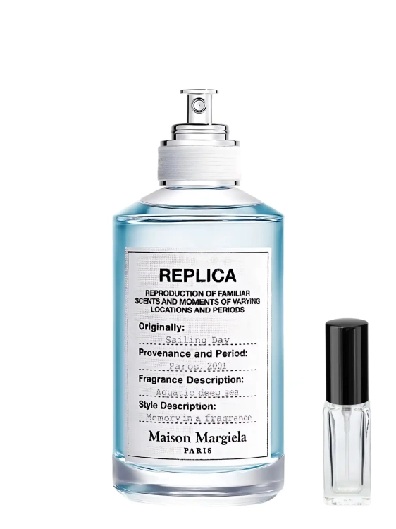 Maison Margiela REPLICA Sailing Day - odlewka świeżych perfum dostępna w Perfame. Wodny, morski zapach z nutami aldehydów, jałowca i korzenia irysa.
