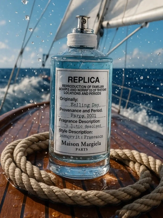 Maison Margiela REPLICA Sailing Day - odlewka świeżych perfum dostępna w Perfame. Wodny, morski zapach z nutami aldehydów, jałowca i korzenia irysa.