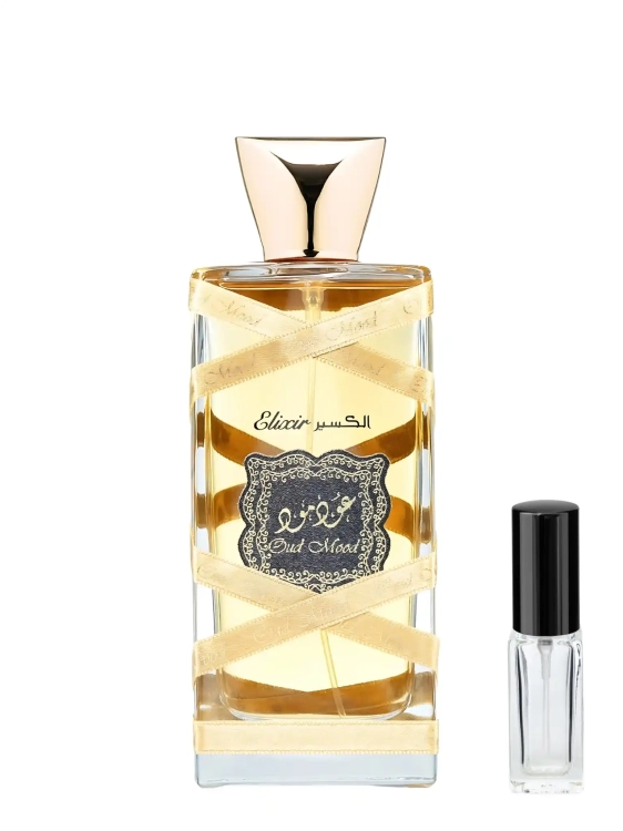 Lattafa Oud Mood Elixir - odlewka orientalnych perfum dostępna w Perfame. Zmysłowy zapach z nutami oudu, róży i przypraw.