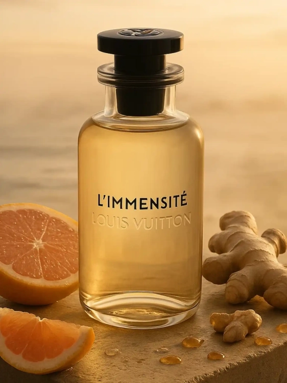 Louis Vuitton L’Immensité - odlewka świeżych perfum dostępna w Perfame. Orzeźwiający zapach z nutami grejpfruta, imbiru i ambry.