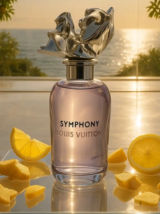 Louis Vuitton Symphony - odlewka luksusowych perfum dostępna w Perfame. Harmonijny zapach z nutami cytrusów, imbiru i drewna.
