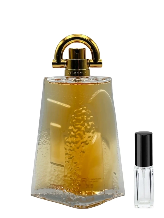 Givenchy Pi - odlewka eleganckich perfum dostępna w Perfame. Słodki, orientalny zapach z nutami wanilii, migdałów i drewna.