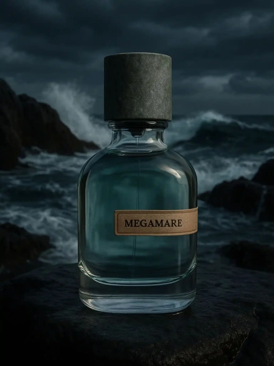 Orto Parisi Megamare - odlewka niszowych perfum dostępna w Perfame. Morski zapach z nutami soli, wodorostów i cytrusów.