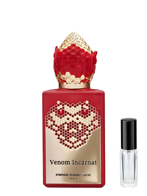 Stéphane Humbert Lucas 777 Venom Incarnat - odlewka niszowych perfum dostępna w Perfame. Zmysłowy zapach z nutami maliny, róży i skóry.