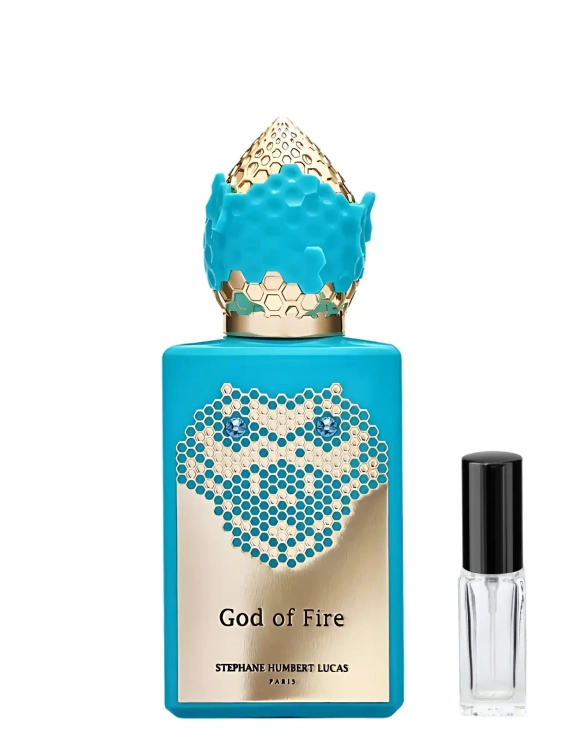 Stéphane Humbert Lucas 777 God of Fire - odlewka niszowych perfum dostępna w Perfame. Egzotyczny zapach z nutami mango, cytrusów i bursztynu.
