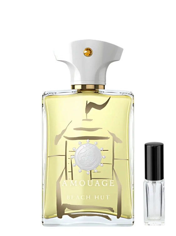 Amouage Beach Hut Man - odlewka świeżych perfum dostępna w Perfame. Zielony zapach z nutami mięty, wetiweru i mechów.