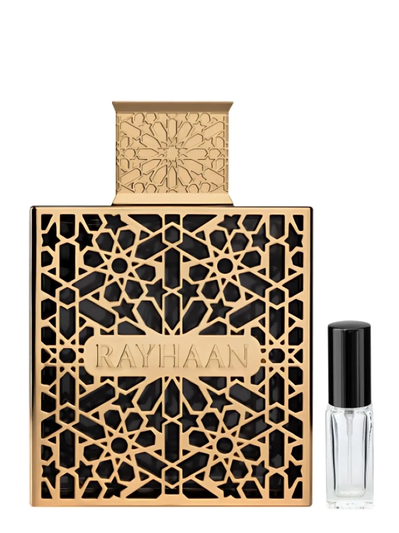 Rayhaan Elixir - odlewka orientalnych perfum dostępna w Perfame. Ciepły zapach z nutami wanilii, ambry i przypraw.