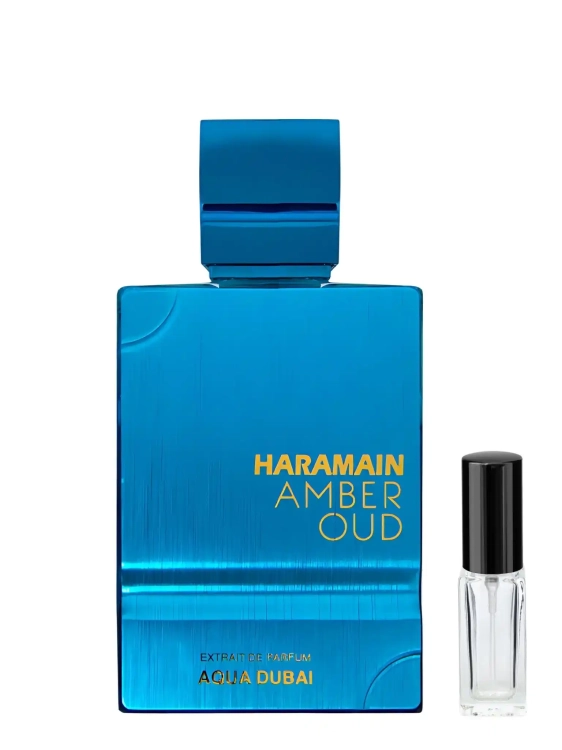 Al Haramain Amber Oud Aqua Dubai - odlewka świeżych perfum dostępna w Perfame. Elegancki zapach z nutami cytrusów, wody morskiej i białego piżma.