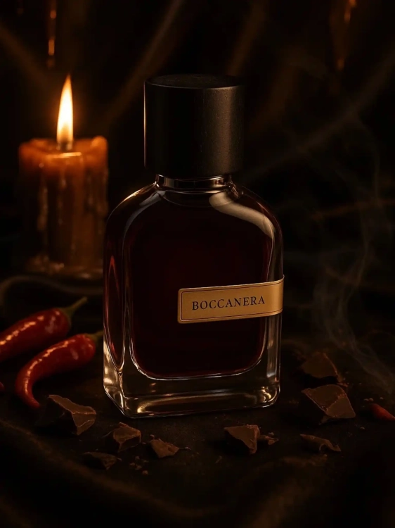 Orto Parisi Boccanera - odlewka intensywnych perfum dostępna w Perfame. Ciemny, pikantny zapach z nutami kakao, czarnego pieprzu i drewna.