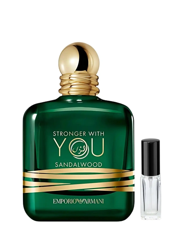Emporio Armani Stronger With You Sandalwood – odlewka eleganckich perfum dostępna w Perfame. Ciepły zapach z nutami drzewa sandałowego, wanilii i lawendy.