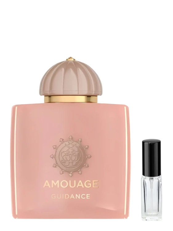 Amouage Guidance – luksusowa odlewka perfum niszowych dostępna w Perfame. Zmysłowy zapach z nutami osmanthusa, mleka migdałowego i wanilii.
