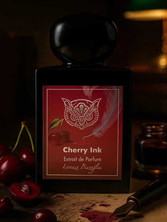 Cherry Ink – odlewka niszowych perfum dostępna w Perfame. Wiśnia, atramentowe nuty i drzewna baza.