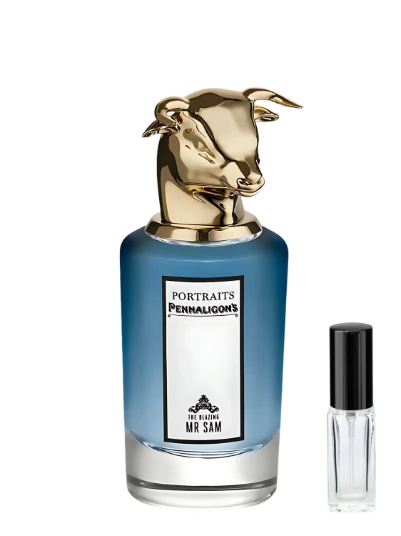 Penhaligon’s The Blazing Mr Sam – odlewka luksusowych męskich perfum dostępna w Perfame. Pikantny kardamon, cynamon i tytoń w zmysłowej kompozycji.