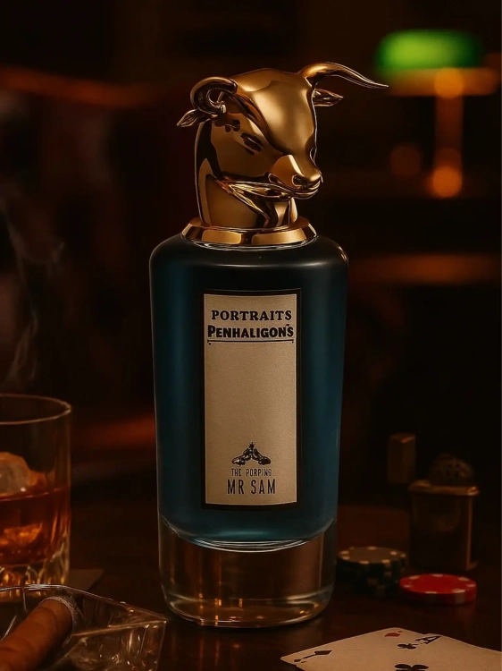 Penhaligon’s The Blazing Mr Sam – odlewka luksusowych męskich perfum dostępna w Perfame. Pikantny kardamon, cynamon i tytoń w zmysłowej kompozycji.