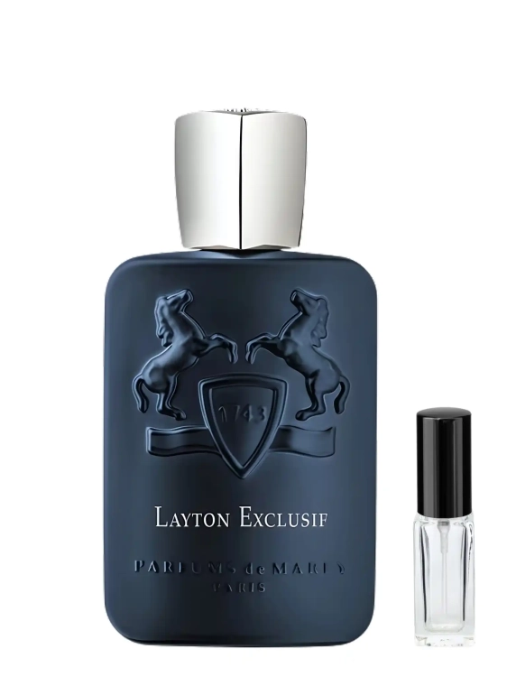 Parfums de Marly Layton Exclusif – odlewka luksusowych perfum dostępna w Perfame. Jabłko, kardamon i oud w eleganckiej kompozycji.