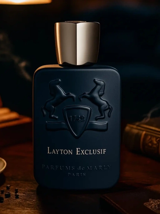 Parfums de Marly Layton Exclusif – odlewka luksusowych perfum dostępna w Perfame. Jabłko, kardamon i oud w eleganckiej kompozycji.
