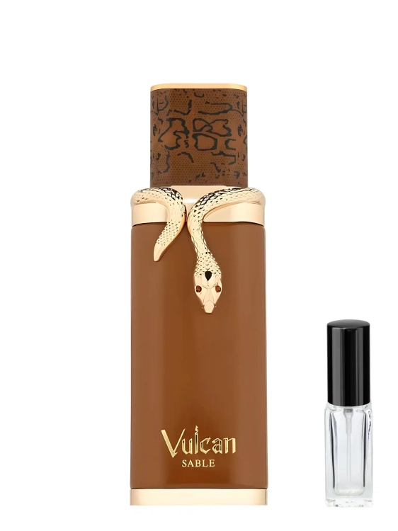 French Avenue Vulcan Sable – odlewka eleganckich perfum dostępna w Perfame. Nuty ambry, wanilii i piżma w ciepłej, zmysłowej kompozycji.