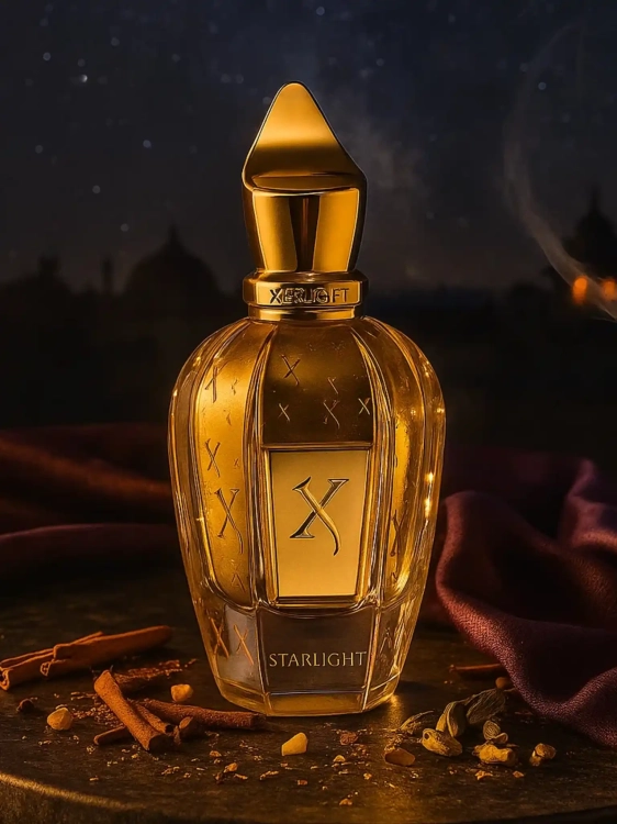 Xerjoff Starlight – odlewka luksusowych niszowych perfum dostępna w Perfame. Kardamon, cynamon i bursztyn.