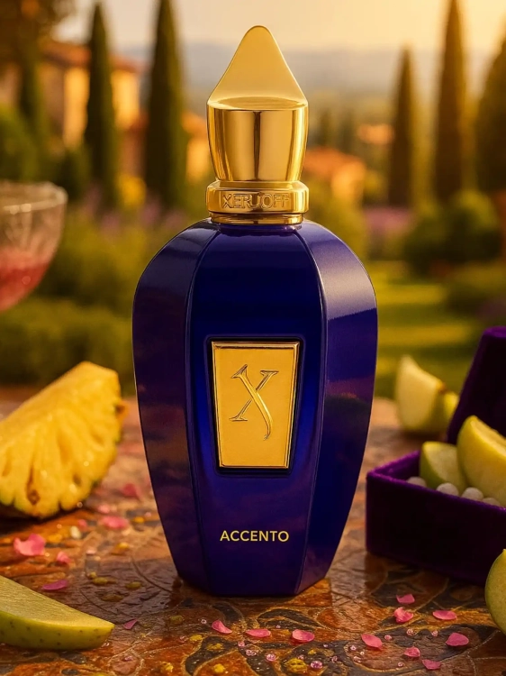 Xerjoff Accento – odlewka eleganckich perfum dostępna w Perfame. Ananas, jaśmin i drzewne nuty.