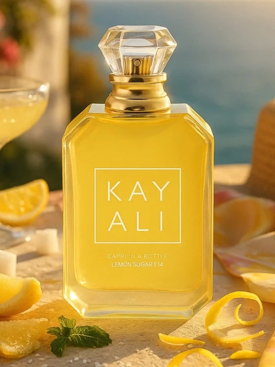 Kayali Capri in a Bottle Lemon Sugar 14 – odlewka energetycznych perfum dostępna w Perfame. Soczysta cytryna, cukrowa słodycz i świeże nuty.