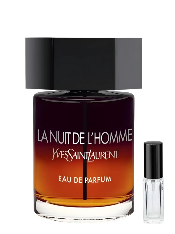 Yves Saint Laurent La Nuit de L’Homme Eau de Parfum – odlewka intensywnych męskich perfum dostępna w Perfame. Kardamon, lawenda i paczula w zmysłowej kompozycji.