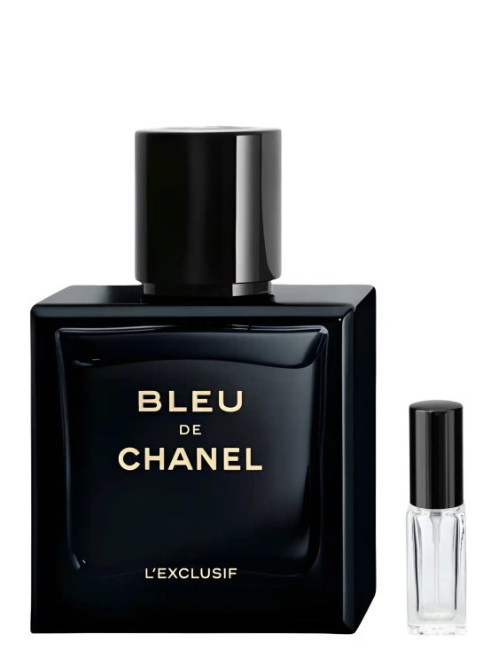 Chanel Bleu de Chanel L’Exclusif – odlewka luksusowych męskich perfum dostępna w Perfame. Drzewne nuty, kadzidło i cytrusy w eleganckiej, głębokiej kompozycji.