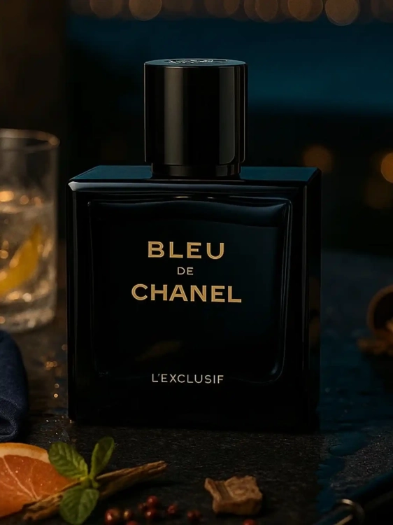 Chanel Bleu de Chanel L’Exclusif – odlewka luksusowych męskich perfum dostępna w Perfame. Drzewne nuty, kadzidło i cytrusy w eleganckiej, głębokiej kompozycji.
