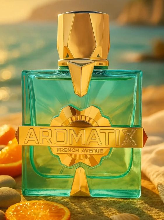 Odlewka French Avenue Sun Kissed Aromatix X – cytryna, bergamotka i jasne kwiaty tworzą słoneczny, świeży, cytrusowo-kwiatowy zapach o lekkim, letnim blasku. Dostępny w Perfame.