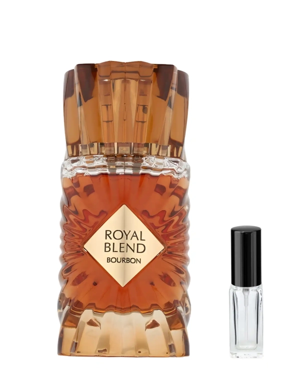 Odlewka Royal Blend Bourbon – wanilia bourbon, żywice i ciepłe drewno tworzą głęboki, otulający, orientalno-waniliowy zapach o luksusowej słodyczy. Dostępny w Perfame.