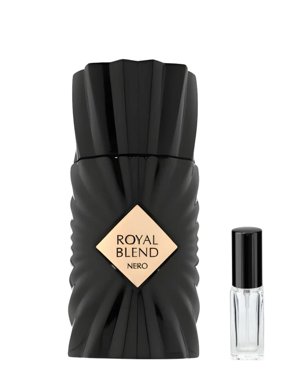Odlewka Royal Blend Nero – ciemna wanilia, paczula i drzewna głębia tworzą intensywnie orientalny, słodko-drzewny zapach o eleganckiej, wyrazistej aurze. Dostępny w Perfame