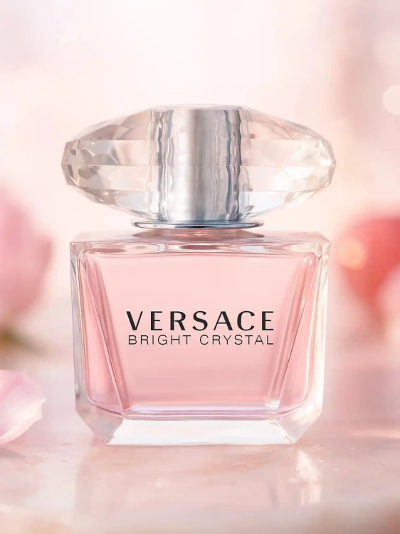 Odlewka Versace Bright Crystal – yuzu, lotos i peonia tworzą promienny, świeży, kwiatowo-wodny zapach o delikatnym, dziewczęcym blasku. Dostępny w Perfame.