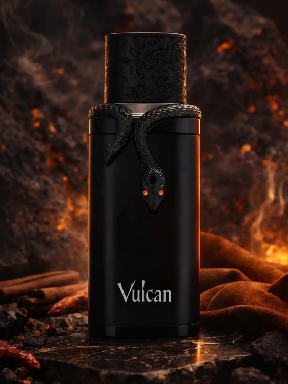 Odlewka French Avenue Vulcan Black Friday – ciemne przyprawy, ambra i drzewna głębia tworzą intensywny, mroczny zapach o limitowanym, wyrazistym charakterze. Dostępny w Perfame.