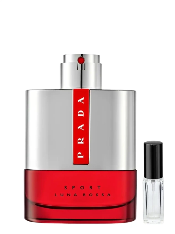 Odlewka Prada Luna Rossa Sport – lawenda, wanilia i tonka tworzą sportowo-elegancki zapach o świeżo-słodkiej, dynamicznej aurze. Dostępny w Perfame.