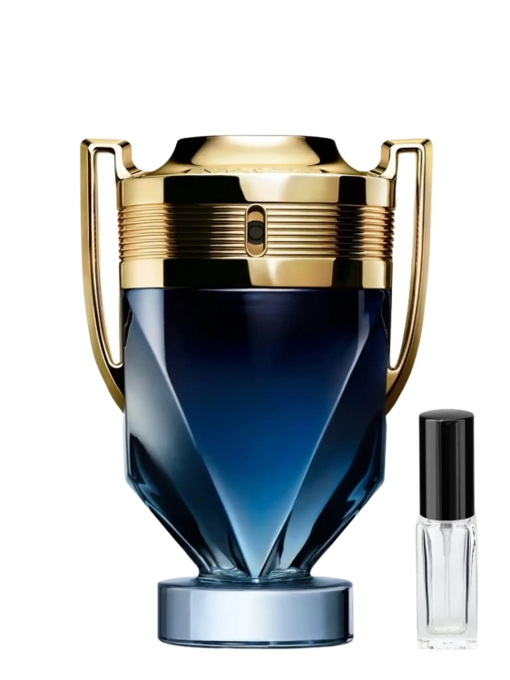 Odlewka Rabanne Invictus Parfum – morskie nuty, ambra i drzewna baza tworzą świeżo-intensywny, sportowo-męski zapach o nowoczesnym charakterze. Dostępny w Perfame.