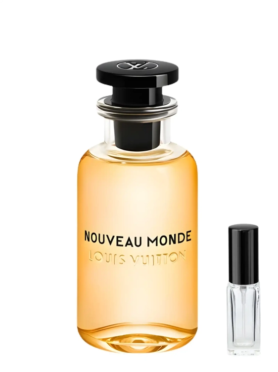 Odlewka Nouveau Monde Louis Vuitton – kakao, oud i ambrowa głębia tworzą intensywny, orientalno-gourmandowy zapach inspirowany dalekimi podróżami. Dostępny w Perfame.